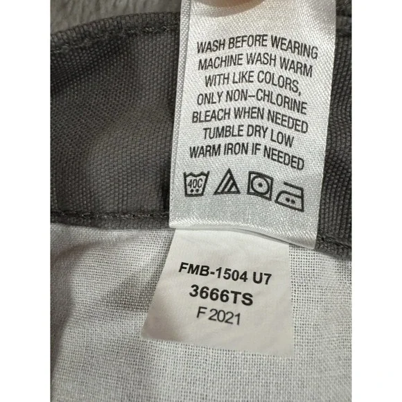 NWT Blue Mountain Pants Mens 38x30 Canvas Relaxed Workwear Dad Gray 5 Pocket - Picture 15 of 16